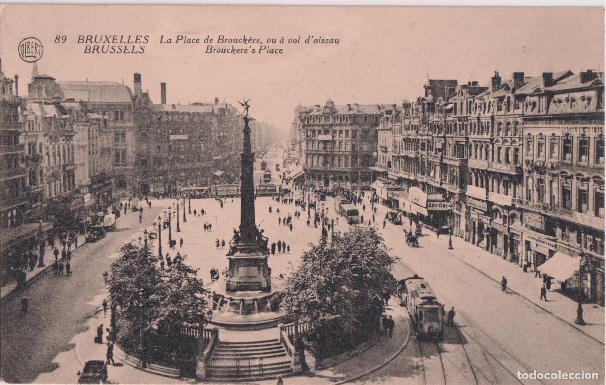 Postkarten: BELGICA, BRUSELAS, PLAZA DE BROUCK&Egrave;RE - FOTOTIPIA N&ordm;89 - S/C
