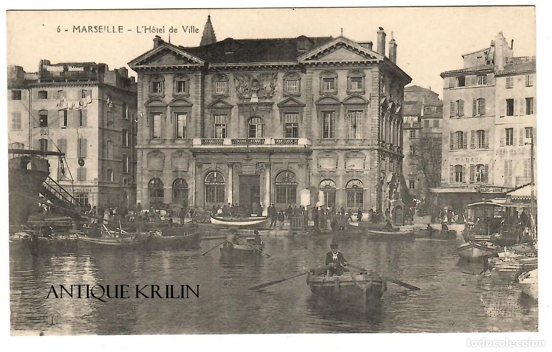 Postales: FRANCE / MARSEILLE N&ordm; 6 L'HOTEL DE VILLE /SIN FRANQUEAR