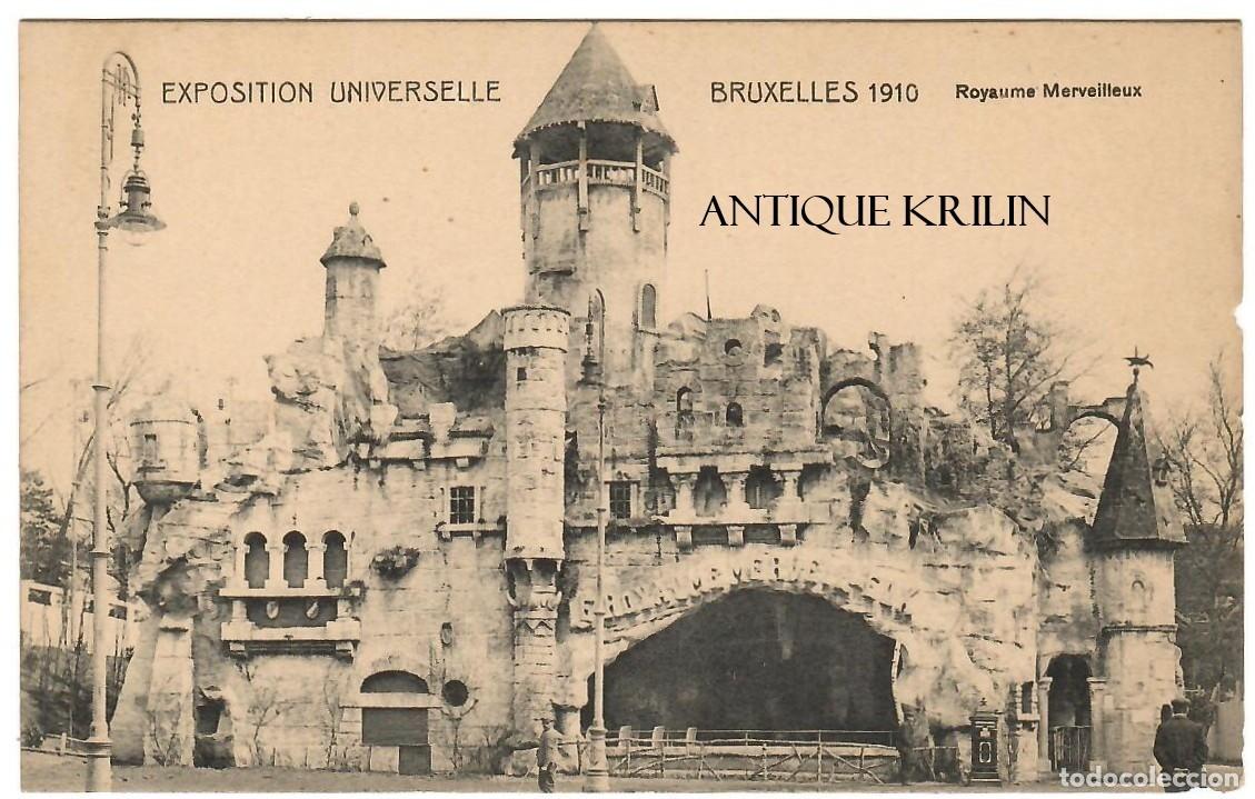 Postales: BELGIQUE / EXPOSITION UNIVERSELLE BRUXELLES 1910 / ROYAUME MERVEILLEUX / SIN FRANQUEAR