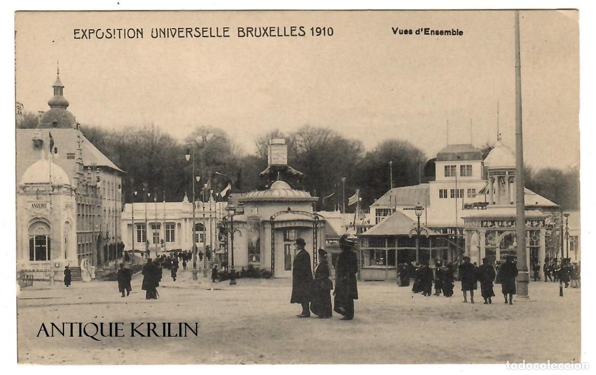Postales: BELGIQUE / EXPOSITION UNIVERSELLE BRUXELLES 1910 / VUES D'ENSEMBLE / SIN FRANQUEAR