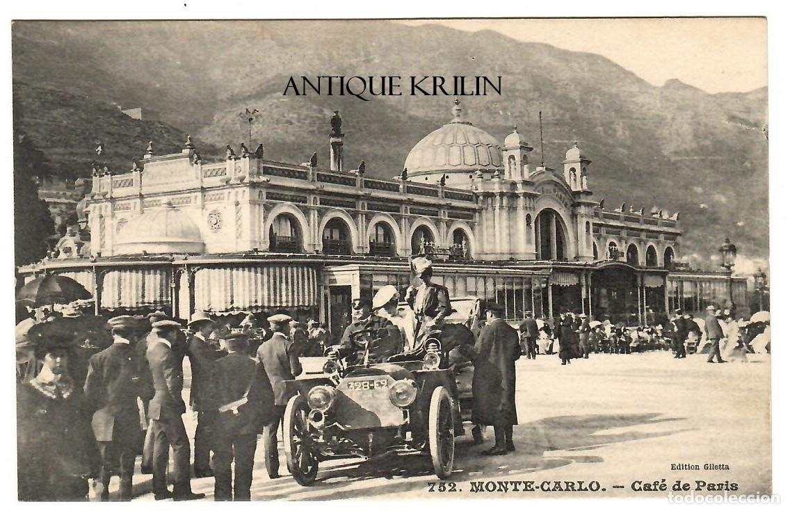 Cartoline: MONACO / MONTE-CARLO N&ordm; 752 CAF&Eacute; DE PARIS / EDITION GILETTA / SIN FRANQUEAR