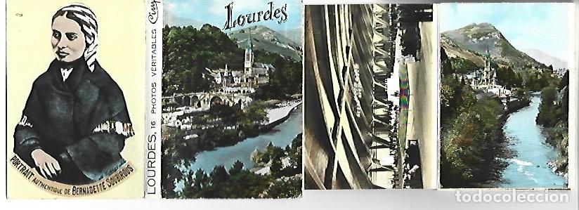 Cartoline: ANTIGUO LIBRO FLEXO CON 16 VISTAS DE LOURDES / FRANCIA