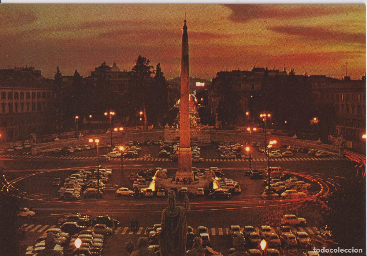 Postkarten: ITALIA, ROMA, PLAZA DEL PUEBLO DE NOCHE - FOTOCOLOR KODAK 2807 - S/C