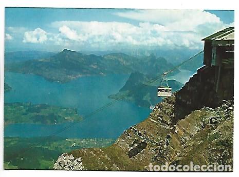 Postkarten: PILATUS AERIAL CABLECAR WITH VIEW ON THE LAKE LUCERNE, RIGI AND BURGENSTOCK.- SUIZA