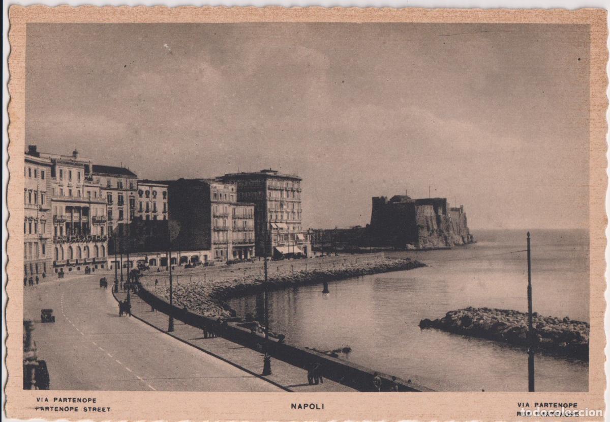 Postales: ITALIA, NAPOLES, VIA PARTENOPE - EDITADA EN LOS A&Ntilde;OS 20/30 - S/C
