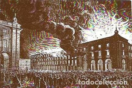 Postales: Portugal ++ y Correos, Lisboa, Incendio en el Ayuntamiento y Banco de Portugal 1863 (235)