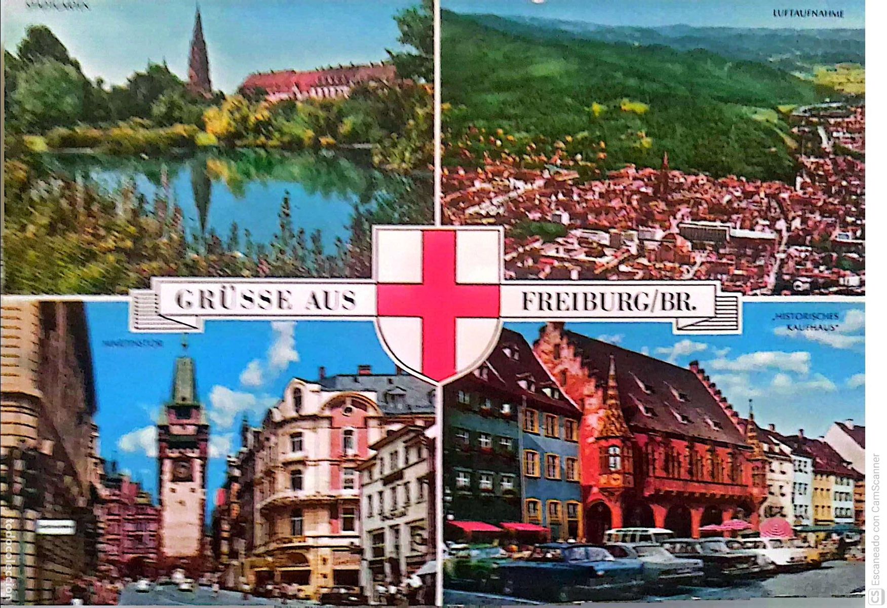 Postales: Friburgo de Brisgovia (Alemania). 7800 Vistas varias. Usada con sello. Color
