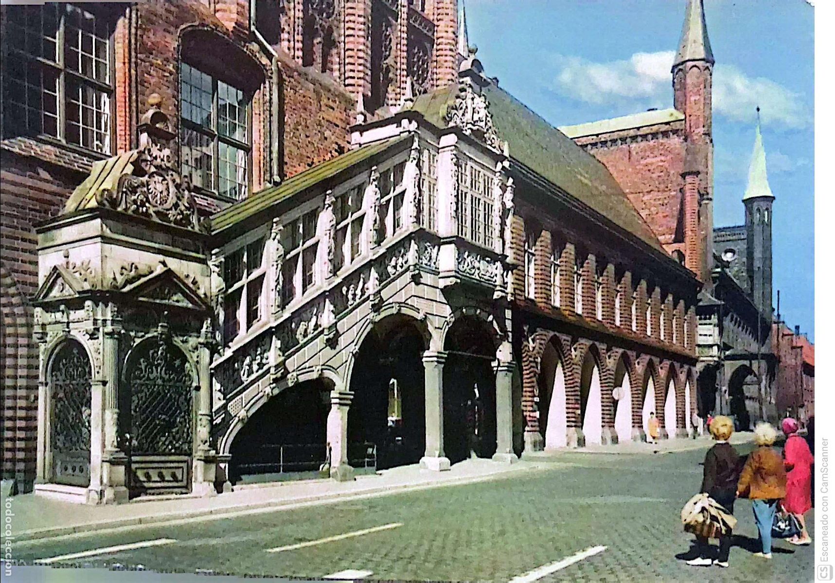 Postales: L&uuml;beck (Alemania). Escalera del Ayuntamientofamosa obra arquitect&oacute;nica. Nueva. Color