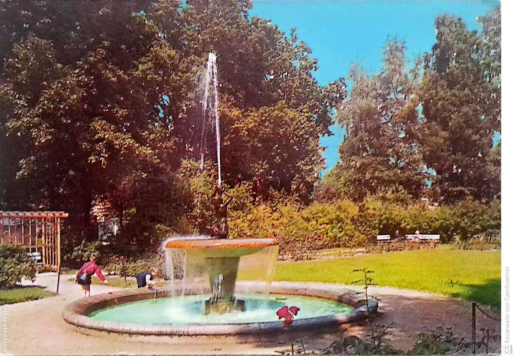 Postales: Weiden/Opf. (Alemania).Parque Max-Reger. Usada con sello. Color