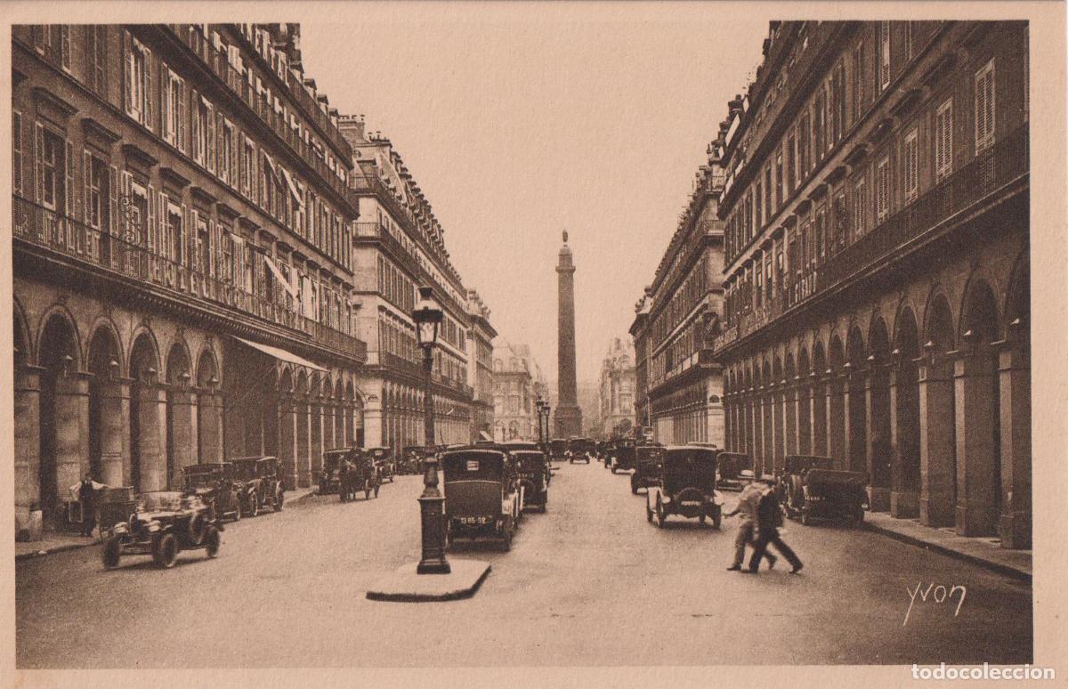 Postales: FRANCIA, PARIS..PASEANDO - RUE DE CASTIGLIONE - EDITION D'ART YVON SERIE3 N&ordm;59 - S/C