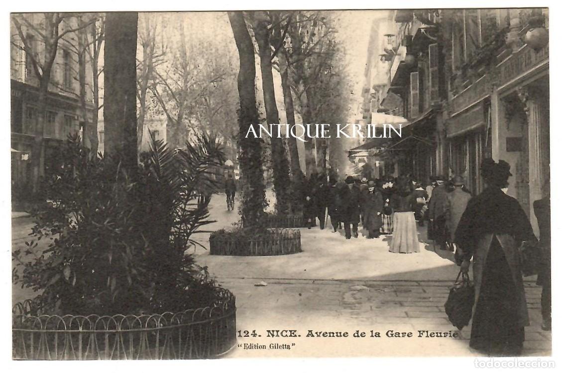 Postales: FRANCE / NICE N&ordm; 124 AVENUE DE LA GARE FLEURIE / EDITION GILETTA / SIN FRANQUEAR