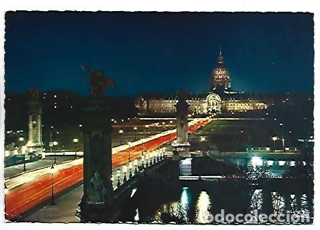 Postales: HOTEL DES INVALIDES ET L&acute;ESPLANADE ILLUMINES.- PARIS / FRANCIA