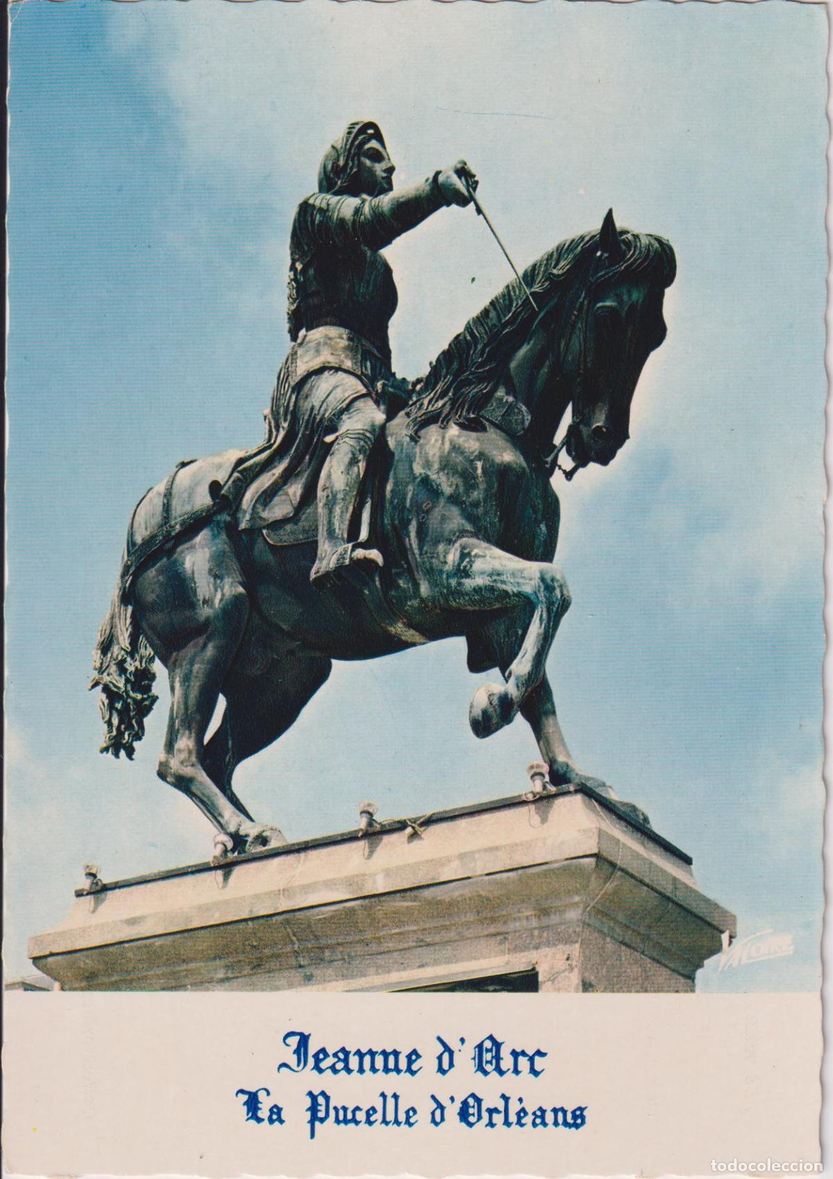 Postales: FRANCIA, ORLEANS, PLACE DU MARTROI, STATUE DE JEANNE D'ARC - EDIT.VALOIRE - S/C