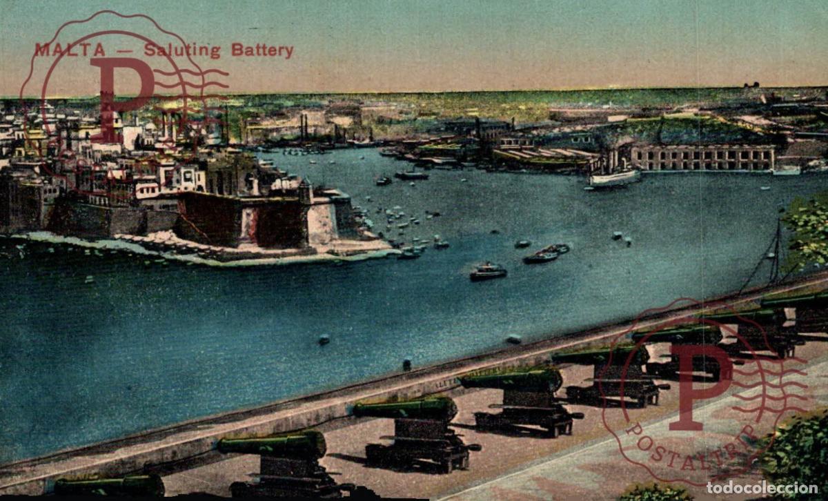 Postales: MALTA. MALTE. SALUTING BATTERY.