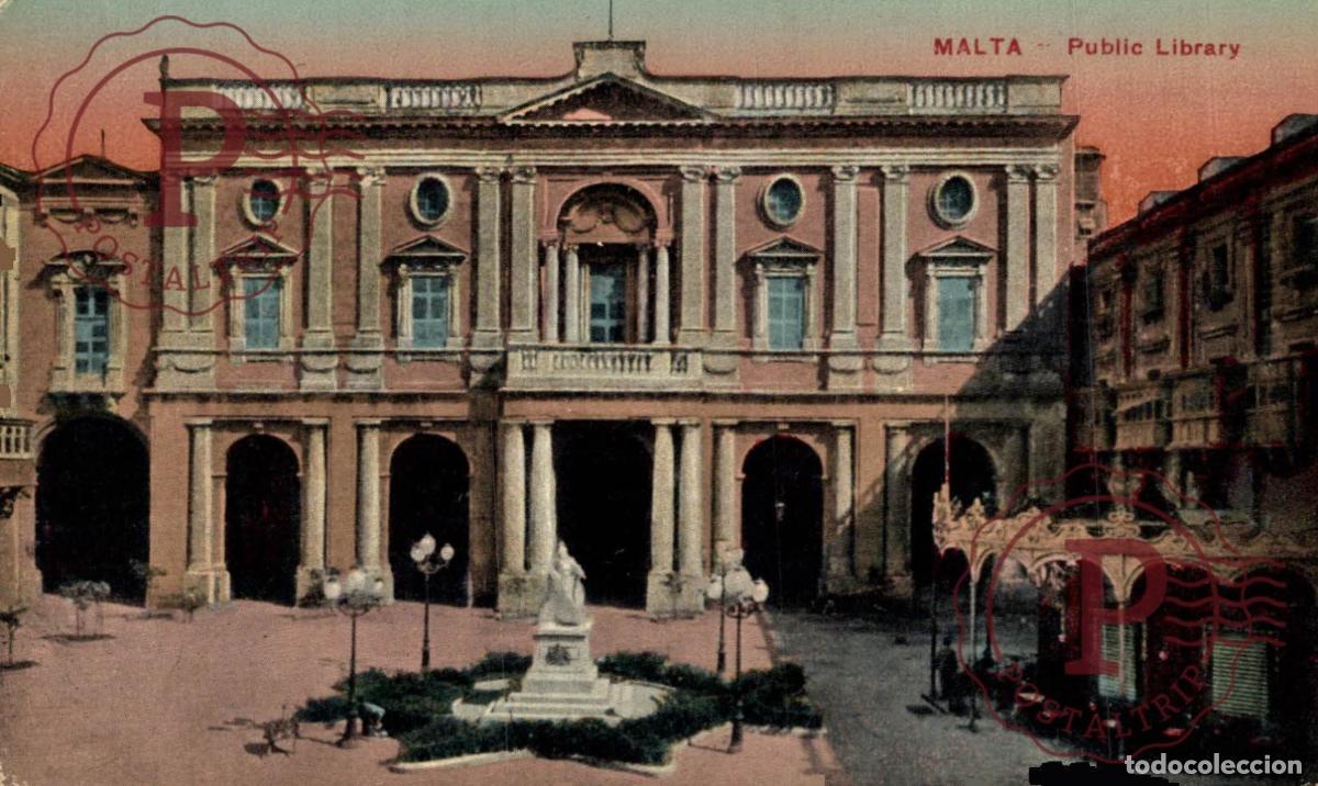 Postales: MALTA. MALTE. PUBLIC LIBRARY.