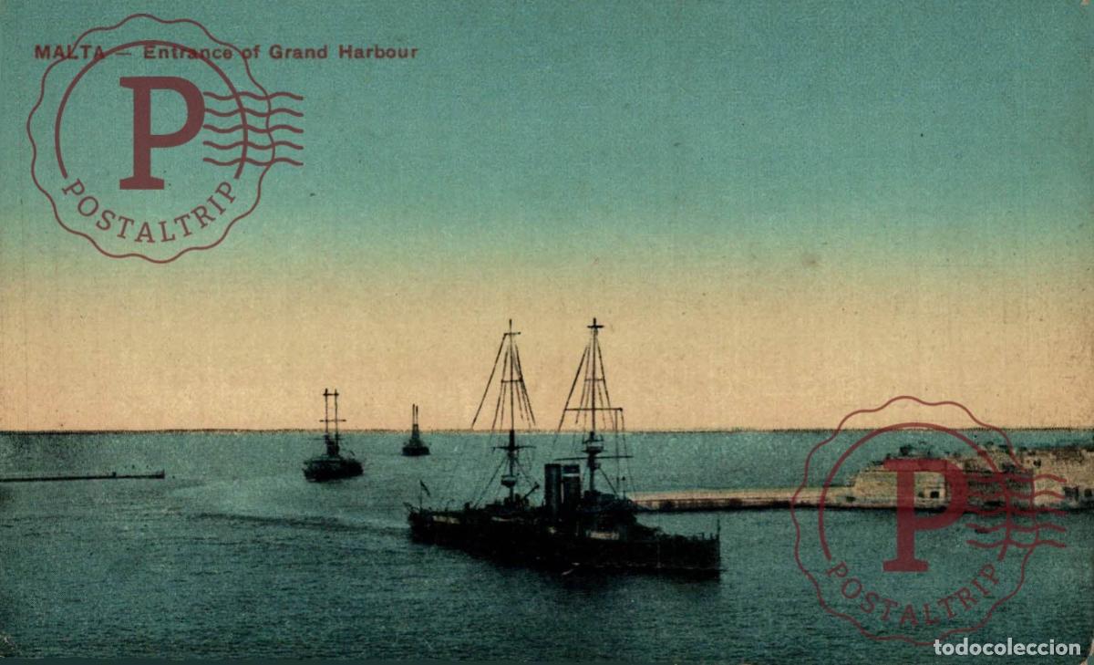 Postales: MALTA. MALTE. ENTRANCE OF GRAND HARBOUR