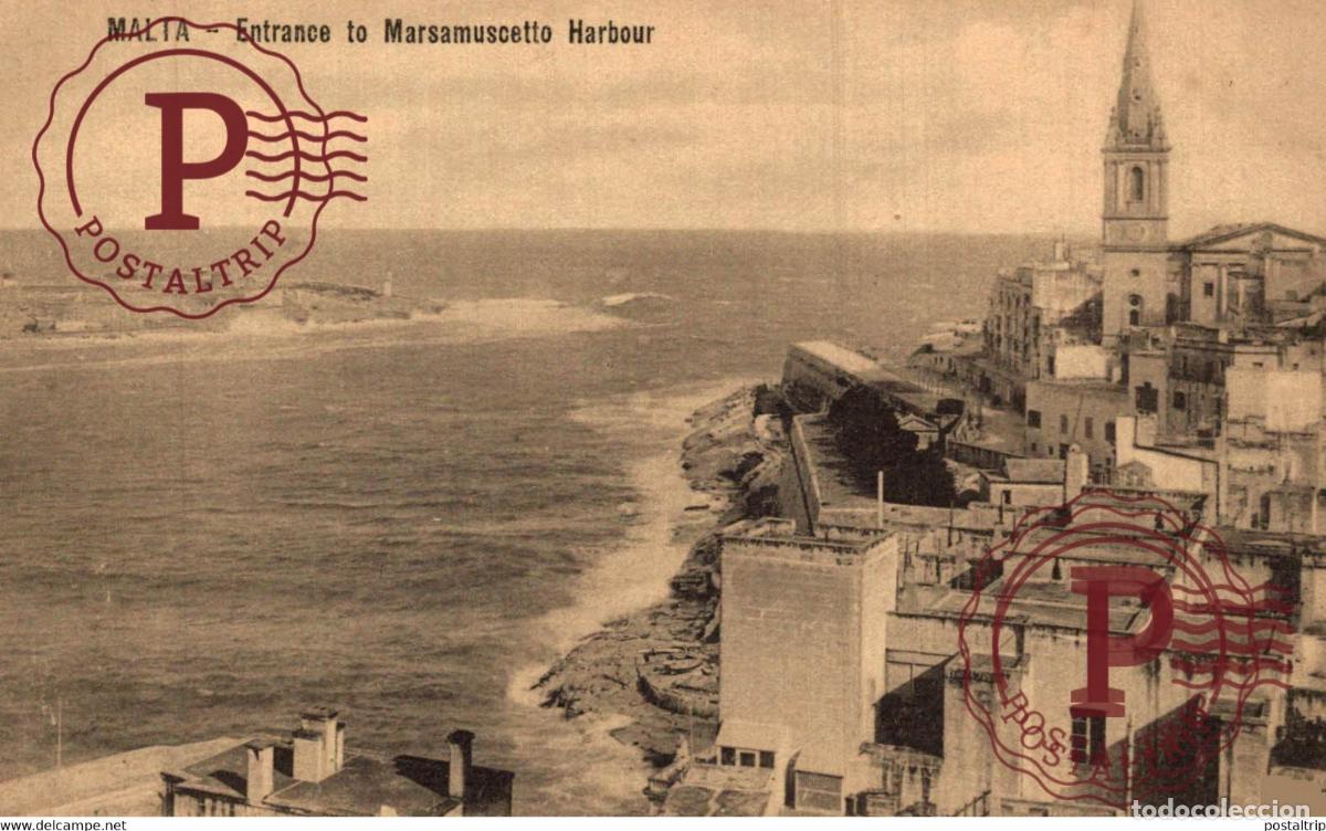 Postales: Entrance to Marsamuscetto Harbour MALTA