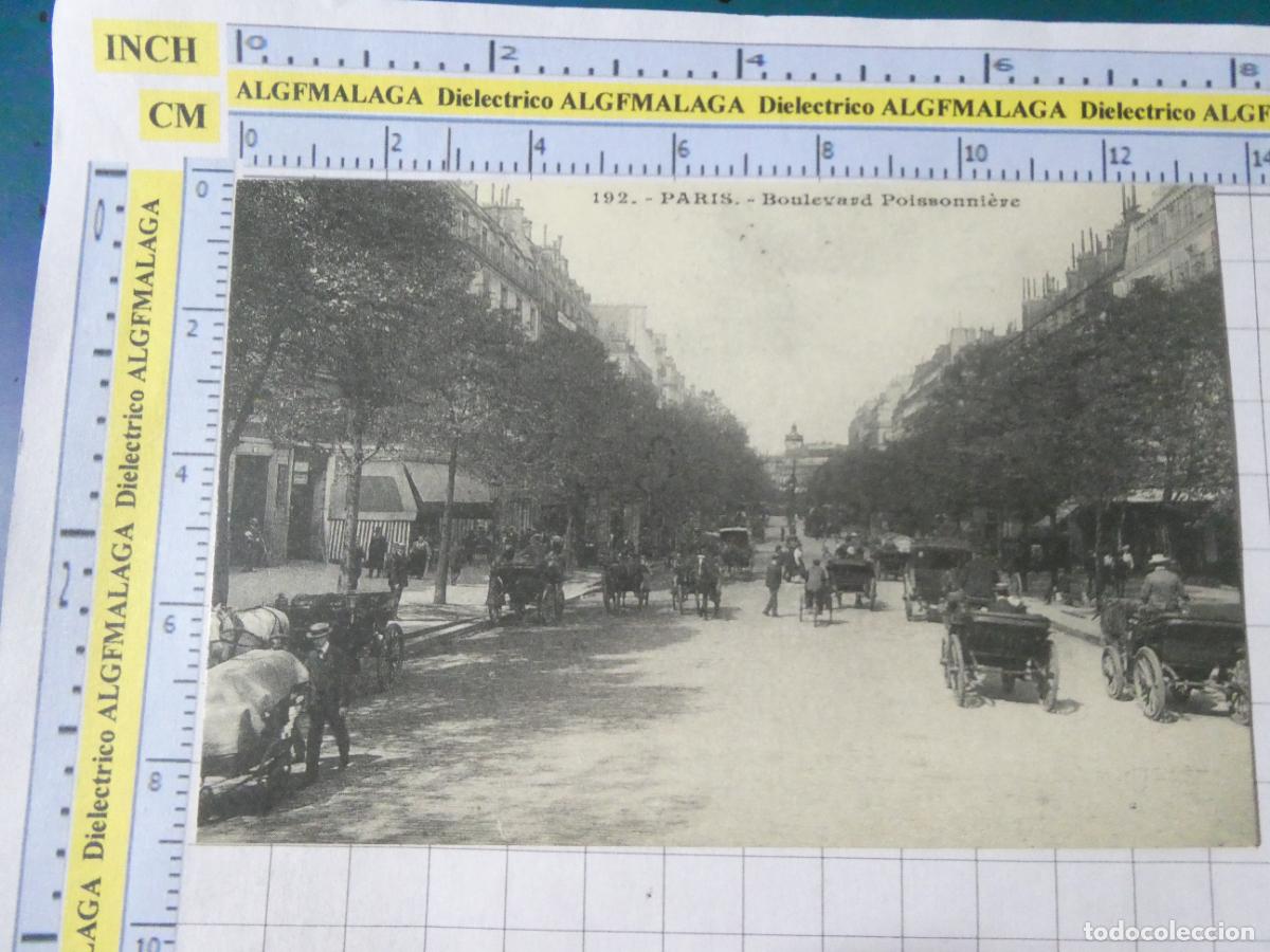 Postales: ANTIGUA POSTAL FACS&Iacute;MIL LA FRANCIA DE OTRO TIEMPO. PARIS BOULEVARD POISSONNIERE 3781