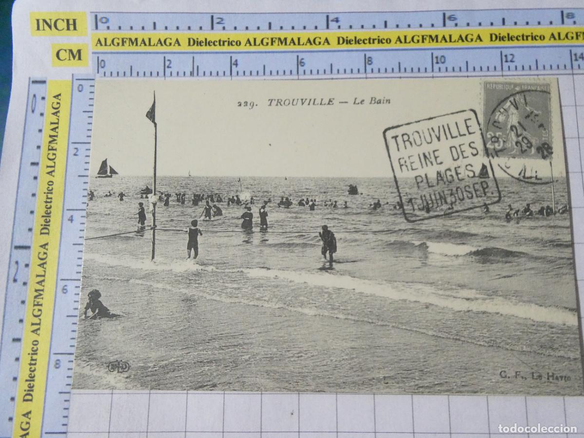 Postales: ANTIGUA POSTAL FACS&Iacute;MIL LA FRANCIA DE OTRO TIEMPO. TROUVILE LE BAIN 3792
