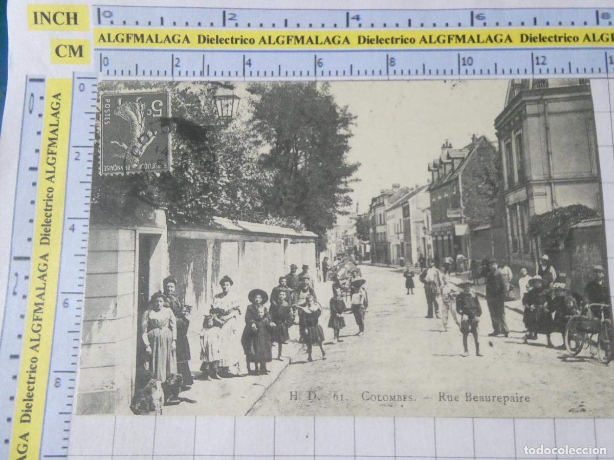 Postales: ANTIGUA POSTAL FACS&Iacute;MIL LA FRANCIA DE OTRO TIEMPO. COLOMBES RUE BEAUREPAIRE 3795