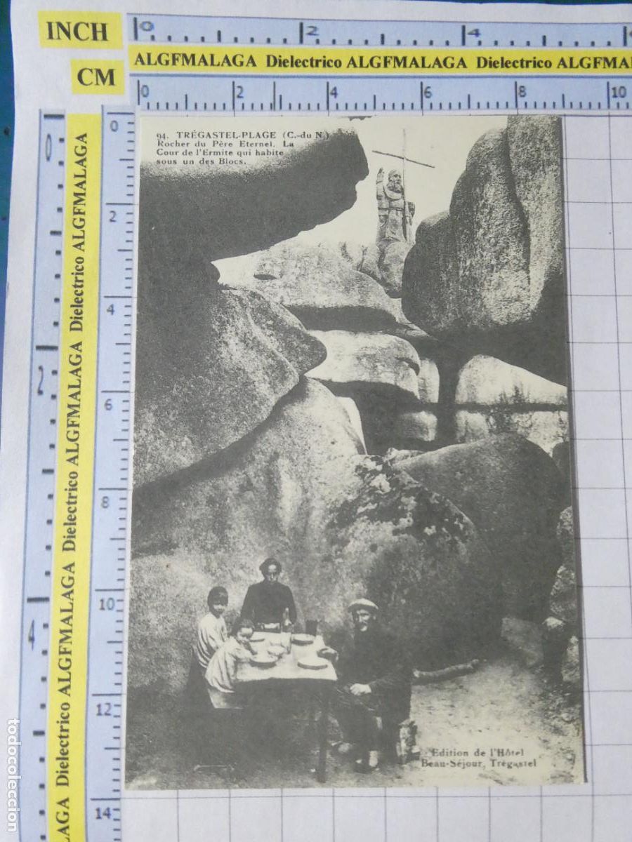 Postales: ANTIGUA POSTAL FACS&Iacute;MIL LA FRANCIA DE OTRO TIEMPO. TREGASTEL PLAGE ROCHER DU PERE ETERNEL 3796