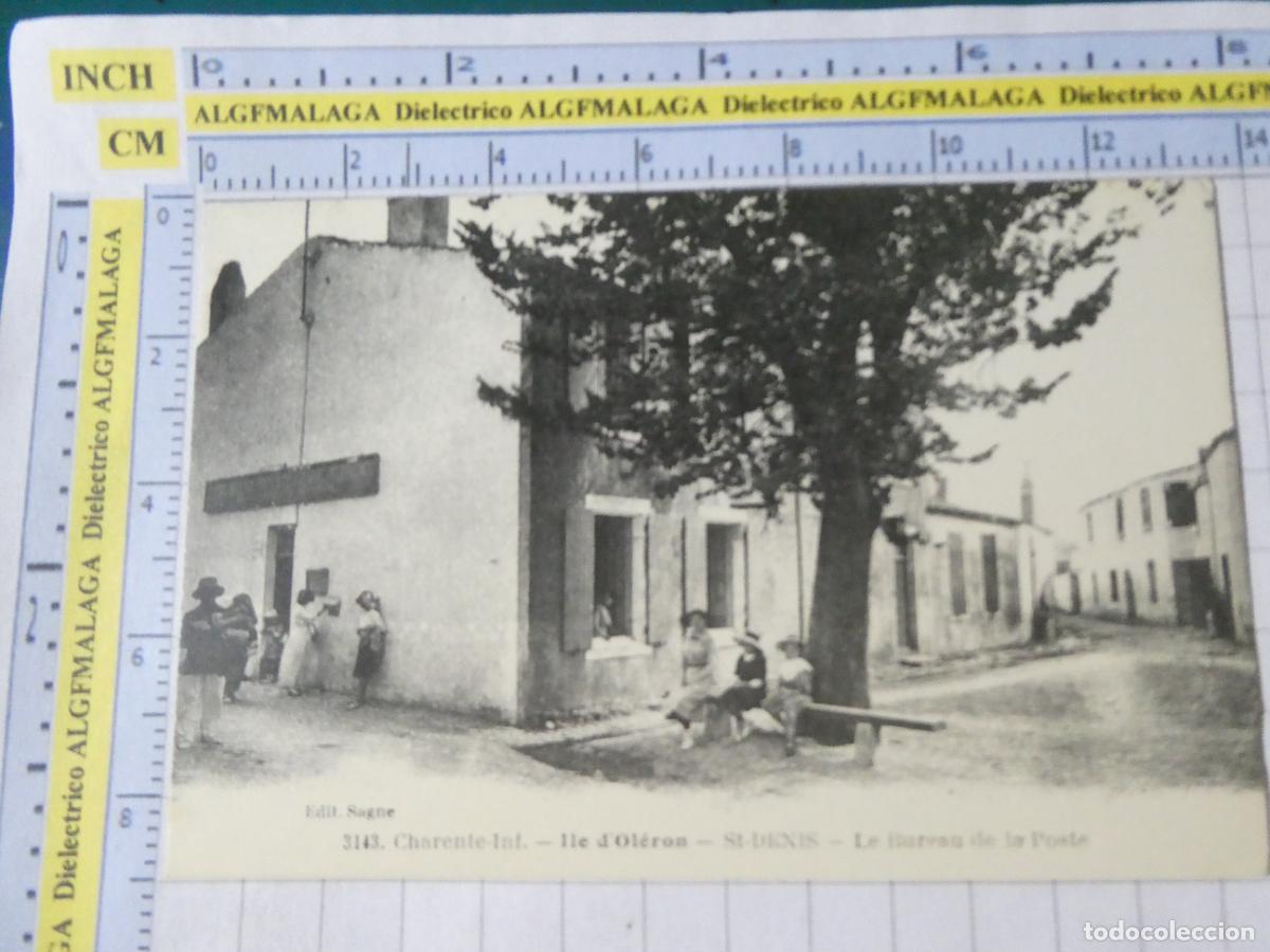 Postales: ANTIGUA POSTAL FACS&Iacute;MIL LA FRANCIA DE OTRO TIEMPO. ILE D'OLERON ST DENIS OFICINA DE CORREOS 3800