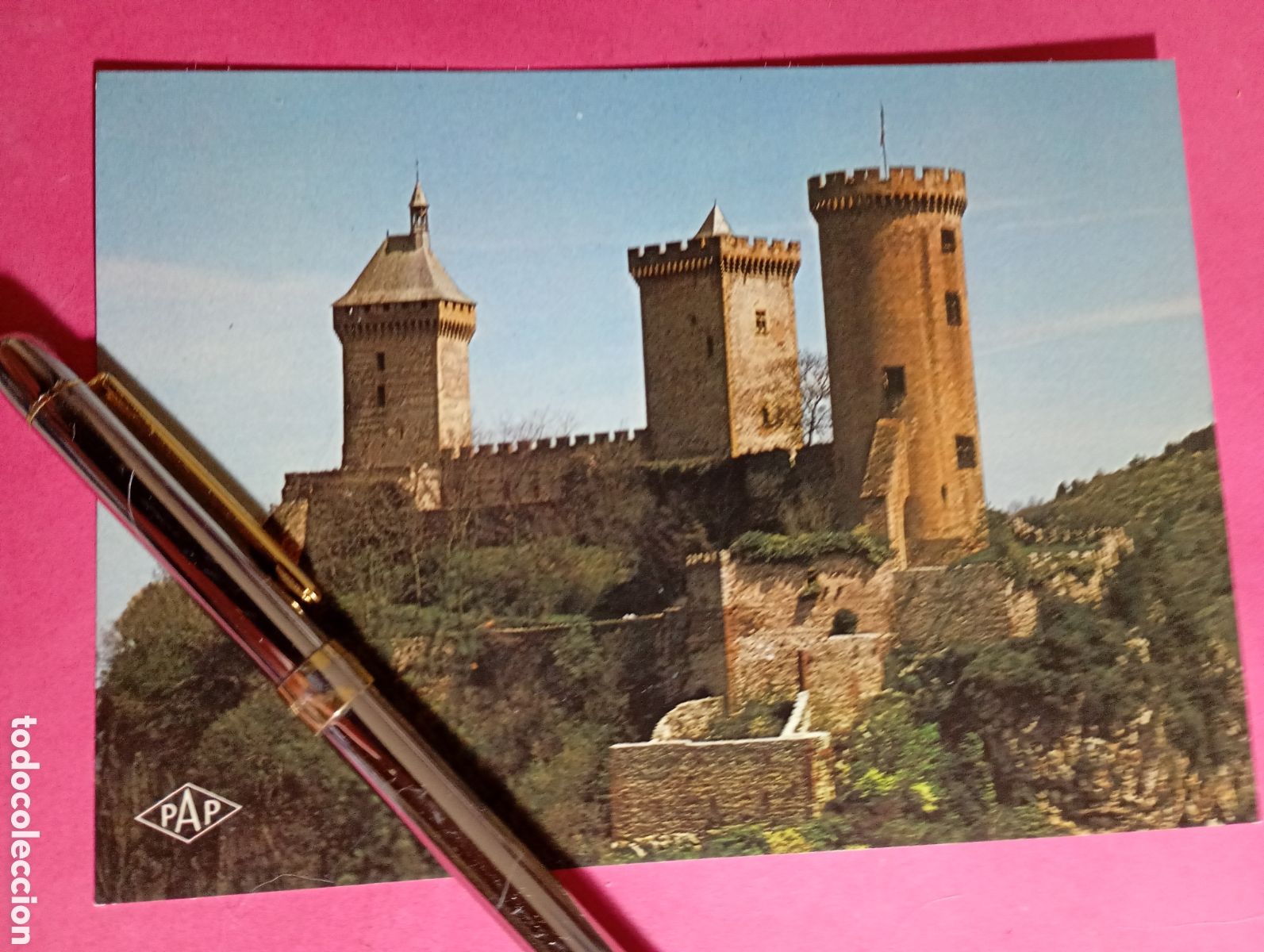 Postales: FOIX EL CASTILLO OCCITANIA (en frances) color no circulada