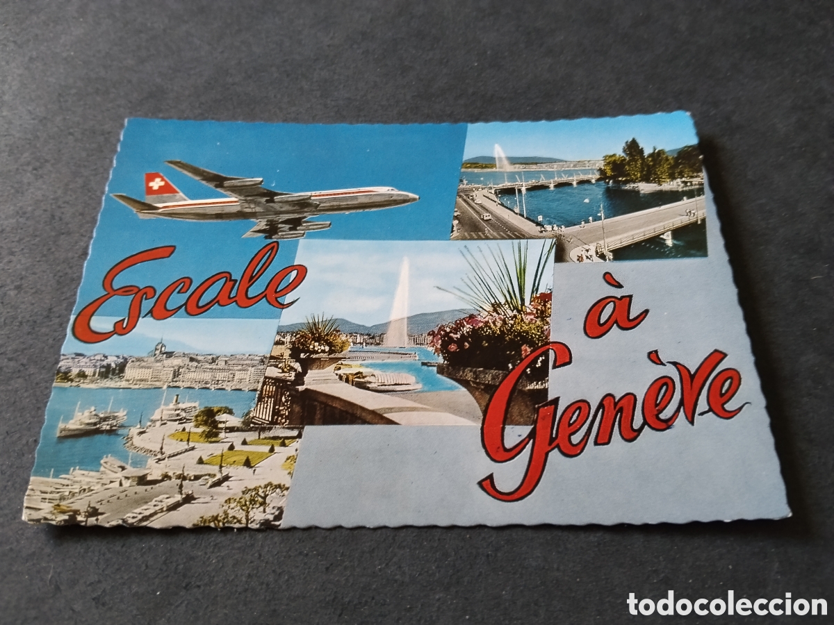 Postales: Postal Gen&egrave;ve Suiza avi&oacute;n