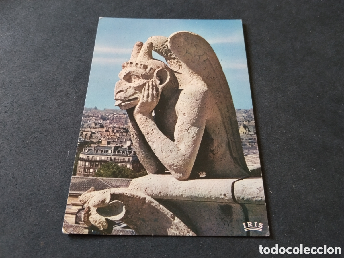 Postales: Postal notre dame, g&aacute;rgola