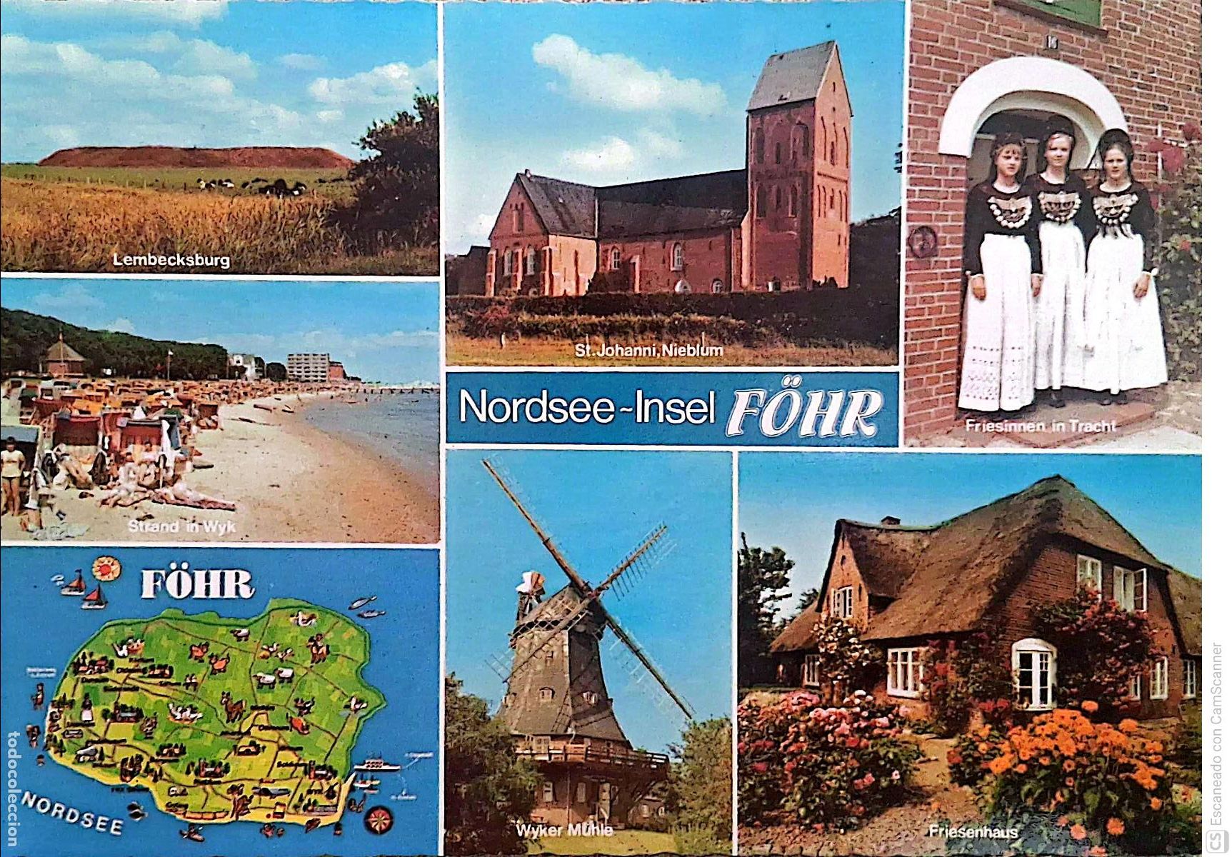 Postales: F&ouml;hr (Alemania). Isla alemana perteneciente al archipi&eacute;lago de las islas Frisonas septentrionales, e