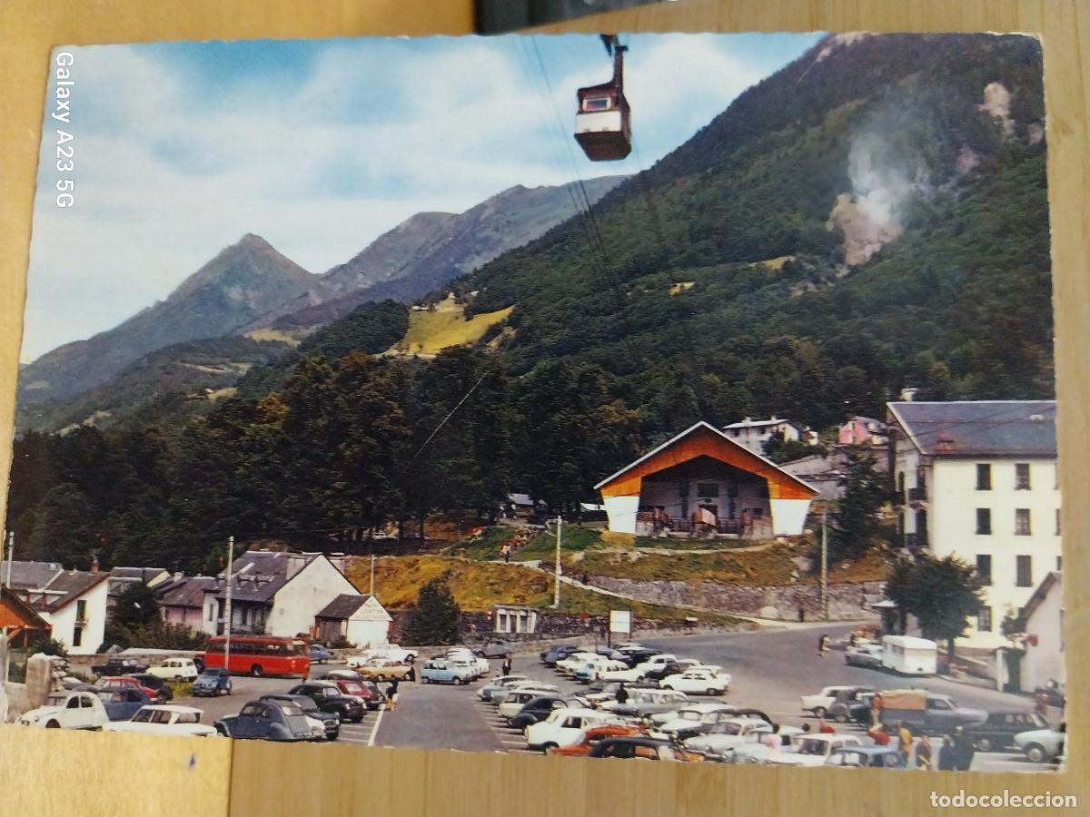 Postales: PYRENEES CAUTERET&acute;S TELEFERICO ED A DOUCET 356 CIRCULADA A&Ntilde;O 1972 ANIMADA COCHES MINERIACLASICOS