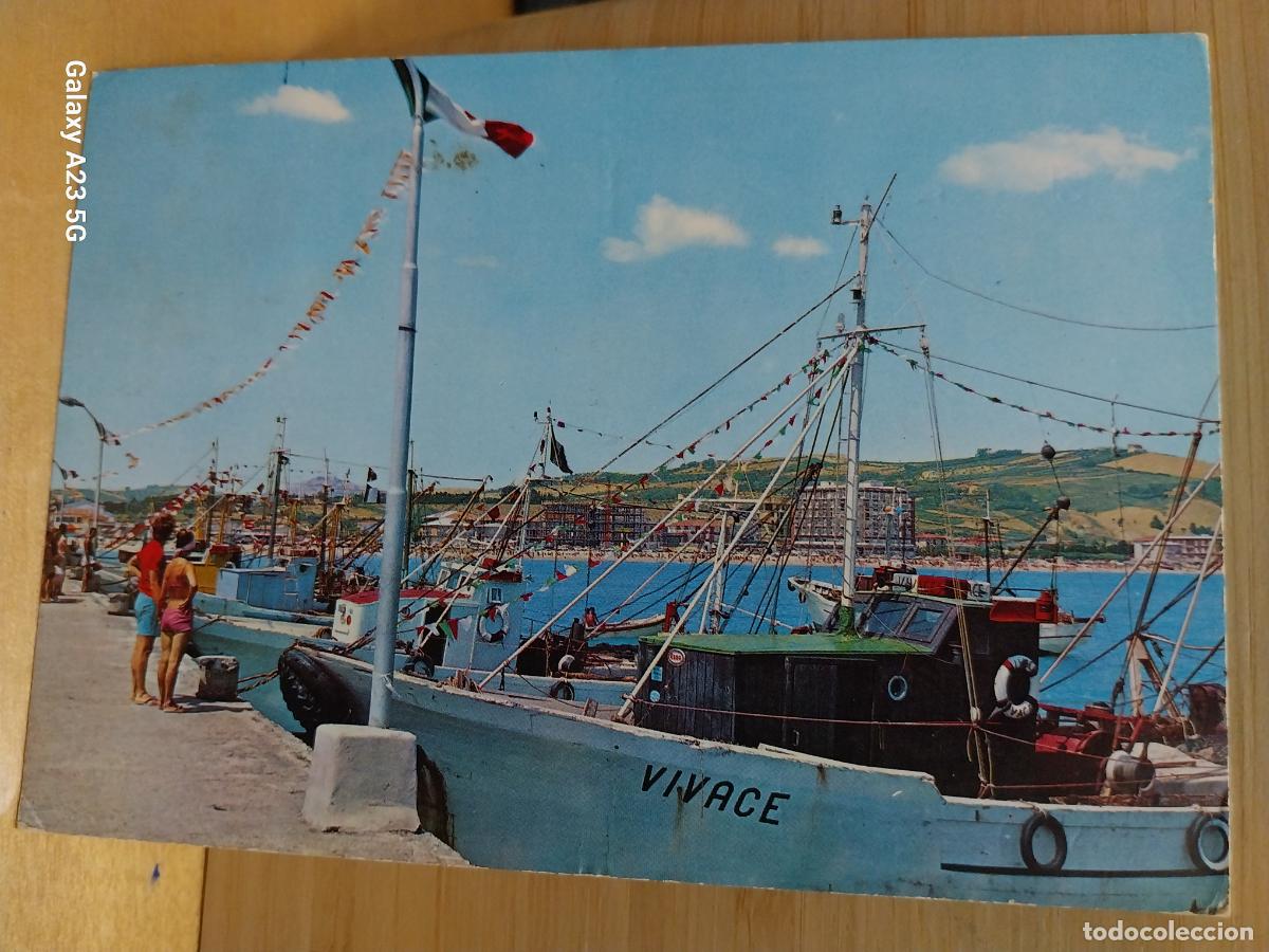 Postales: SAN GIORGIO PORTO ED KODAK 3 CIRCULADA A&Ntilde;O 1970 BARCOS ANIMADA ITALIA
