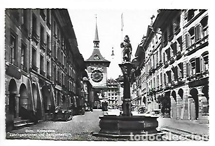 Postales: ZAHRINGERBRUNNEN UND ZEITGLOCKENTURM.- KRAMGASSE - BERNE / SUIZA