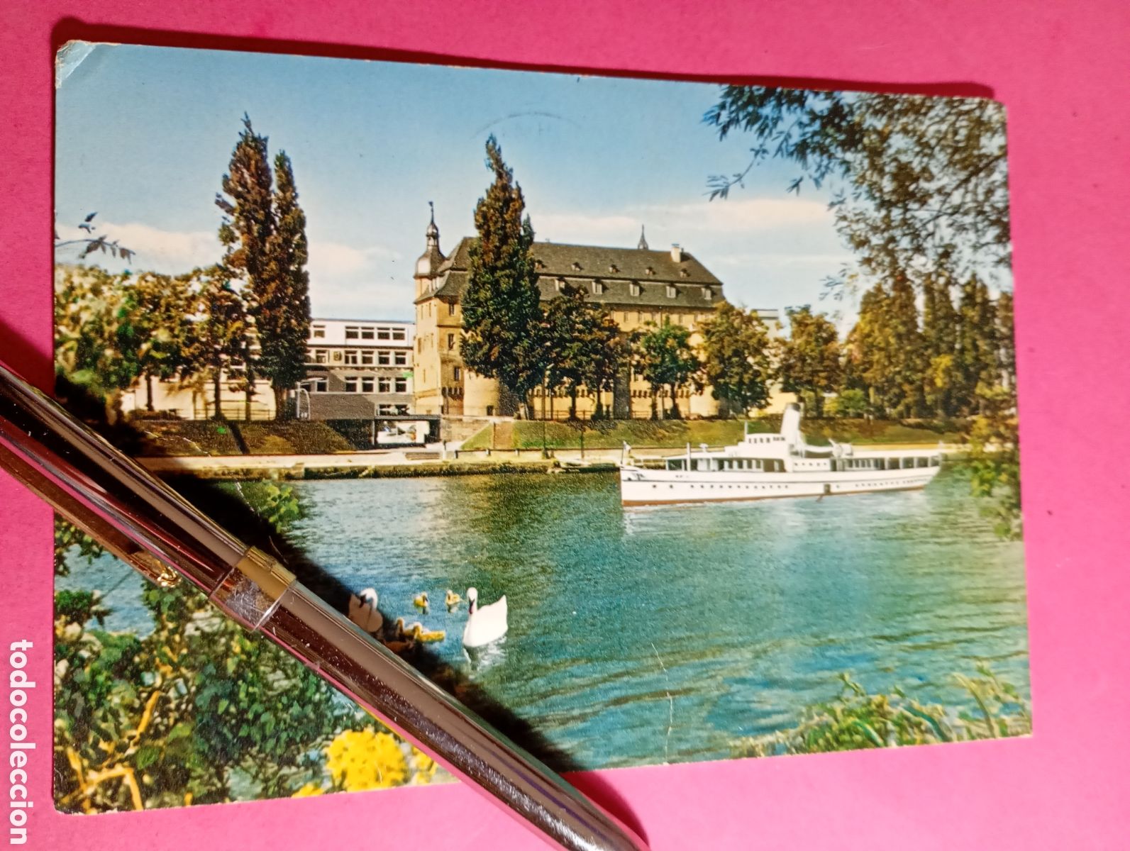 Postales: OFFENBACH AN MAIN BARCO EN RIO O LAGO GERMANY ALEMANIA color circulada
