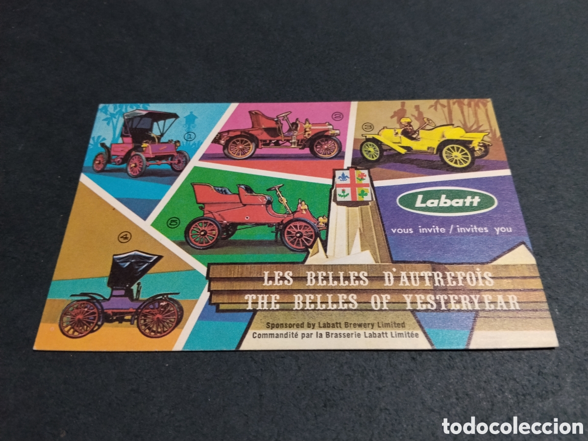 Postales: Postal arte labatt dibujos coches antiguos