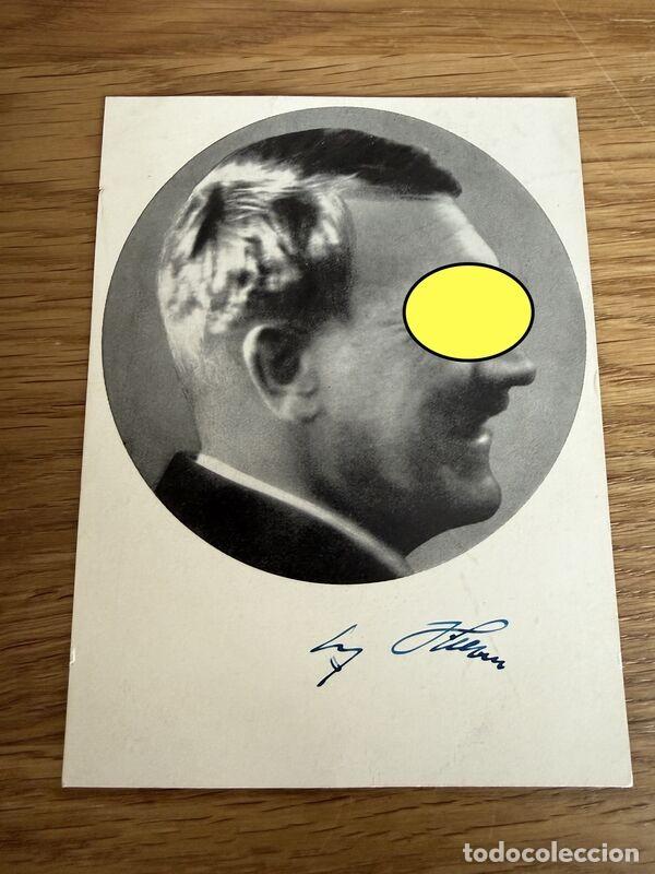 Postales: Postal con aut&oacute;grafo de Adolf Hitler