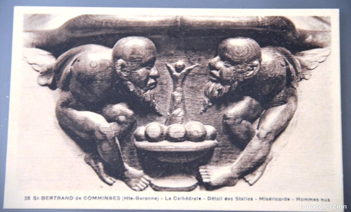Postales: POSTAL ANTIGUA : CATEDRAL ST. BERTRAND DE COMMINGES . DETALLE MISERICORDIA, CORO.