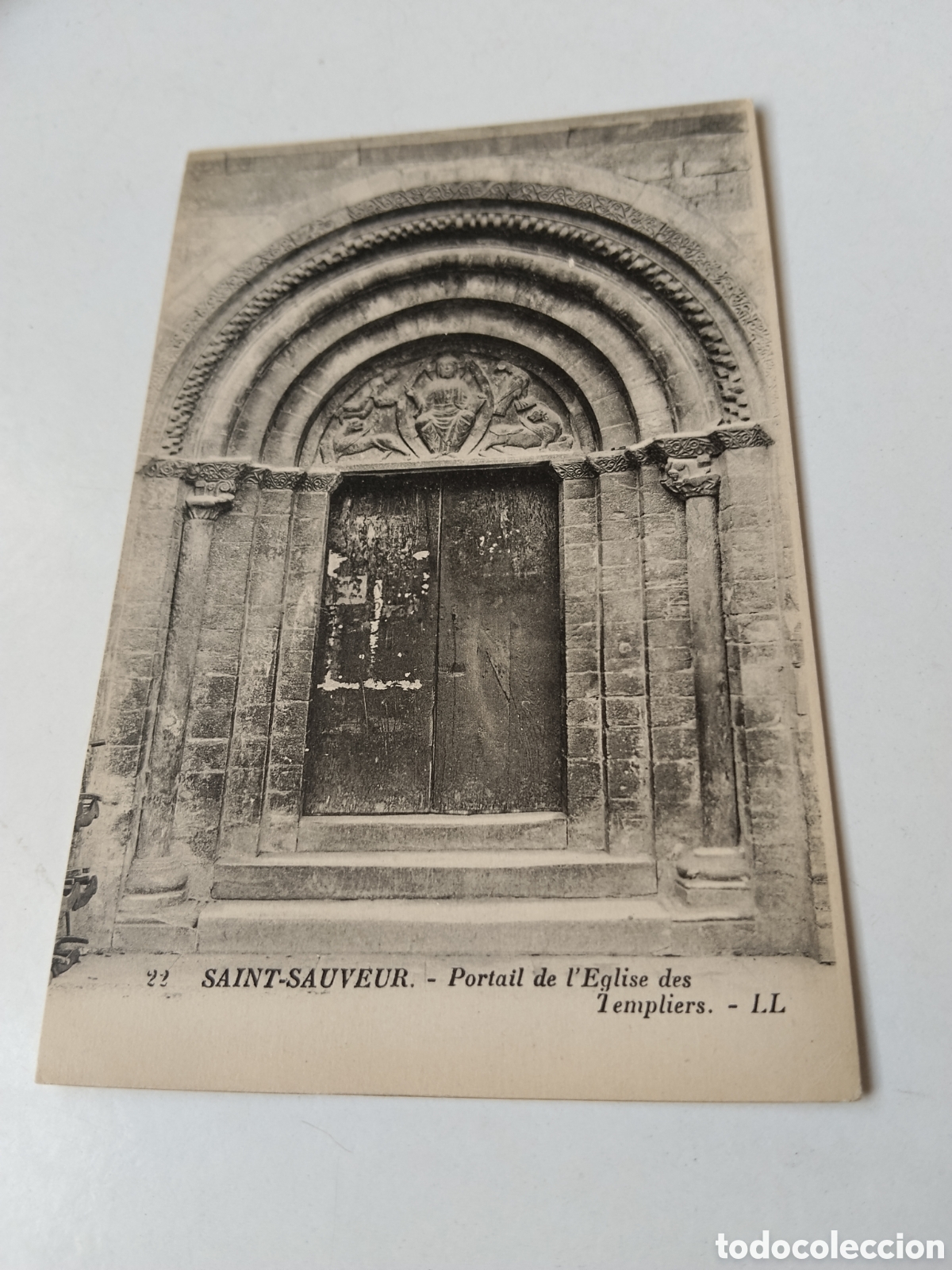 Postales: Postal Saint Sauveur portal iglesia