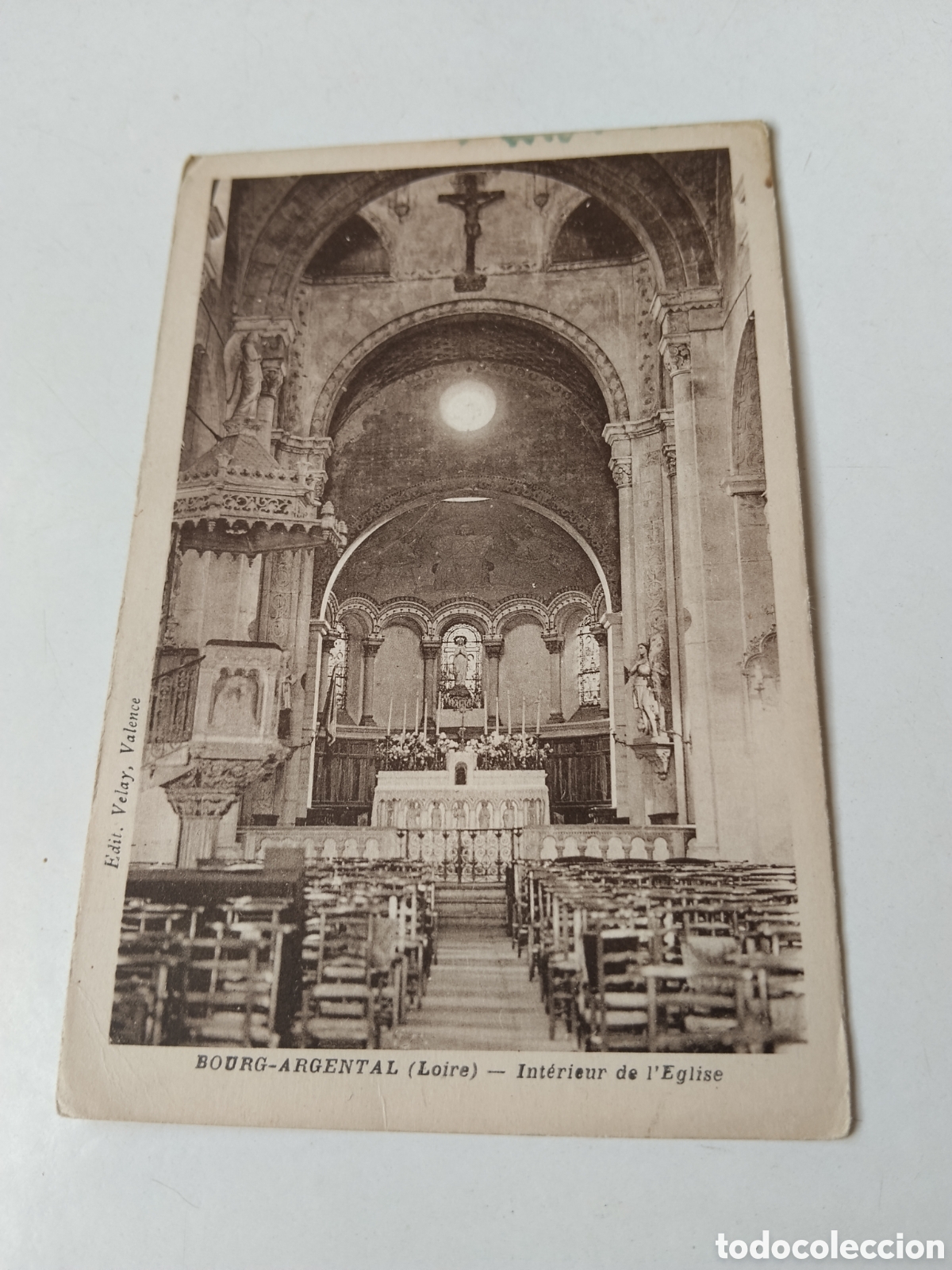 Postales: Postal bourg argental,loire iglesia