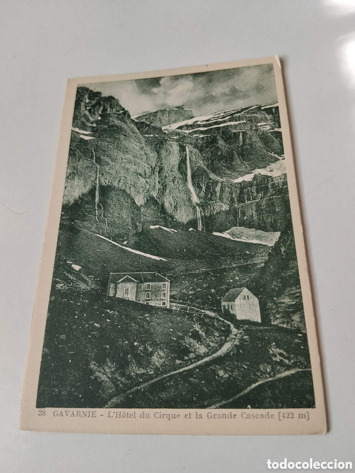 Postales: Postal antigua Gavarnie, hotel du cirque y cascada