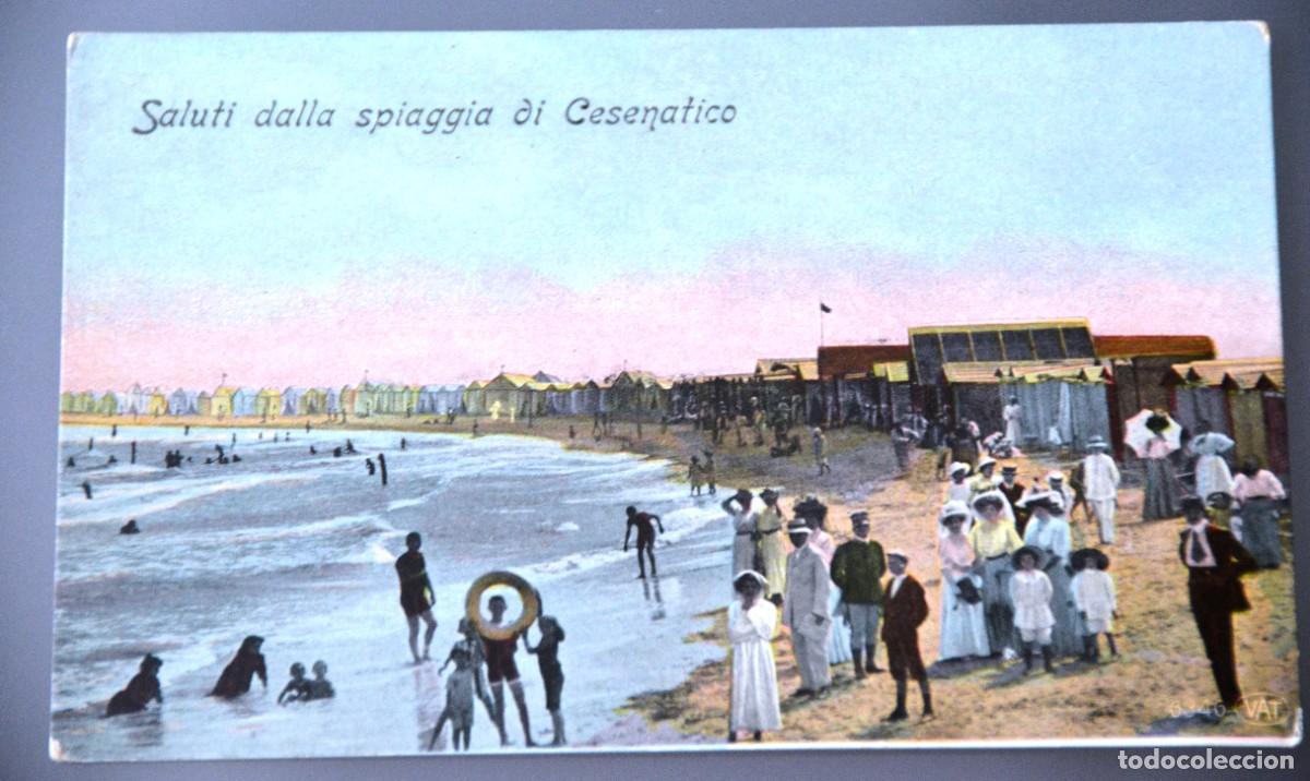 Postales: POSTAL ANTIGUA MUY ANIMADA PLAYA CESENATICO, ITALIA. PRINCIPIOS S.XX. SIN CIRCULAR