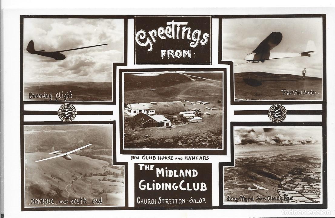 Postales: LONGMYND (REINO UNIDO) - THE MIDLAND GLIDING CLUB - GUARANTEED REAL PHOTOGRAFT