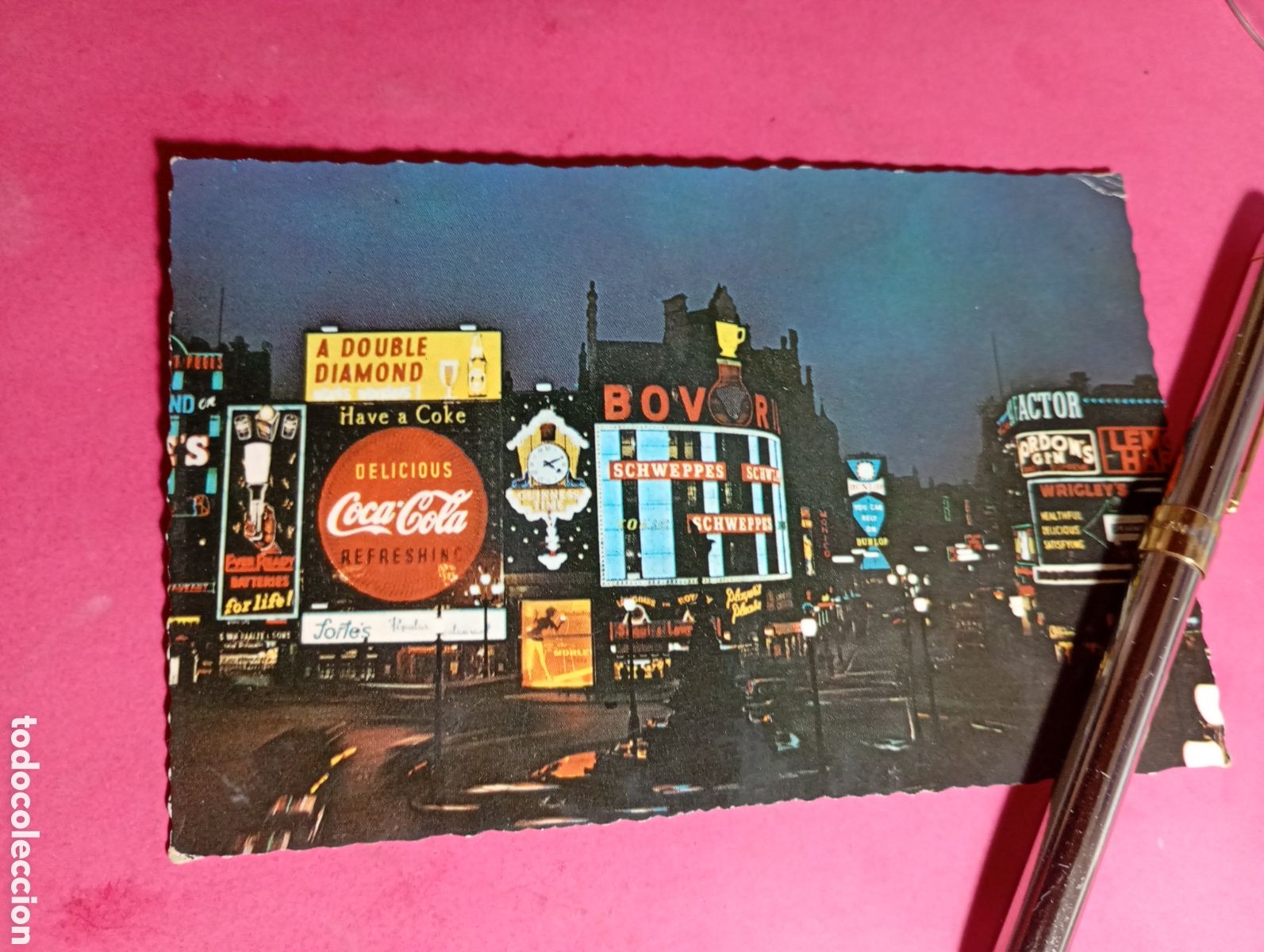 Postales: LONDON LONDRES ''PICCADILLY CIRCUS noche'' ENGLAND U.K. INGLATRRA COLOR CIRCULADA detlles en fotos