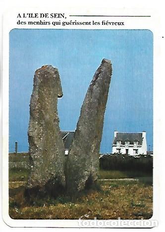 Postales: &rdquo; LES MENHIRS QUI GUERISSENTLES FIEVREUX &rdquo;, ART ET TRADITIONS DE BRETAGNE A L&acute;ILLE DE SEIN.- FRANCIA