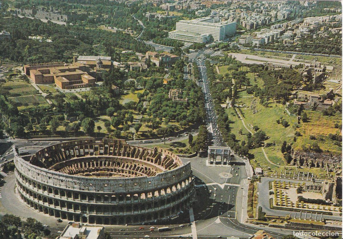 Postales: ITALIA, ROMA, VISTA A&Eacute;REA DEL COLISEUM - MA.PI.R 122 - S/C
