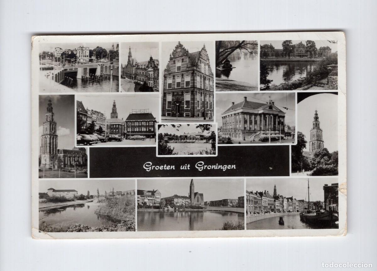 Postales: Groeten uit Groningen (Holanda). Circulada en 1955
