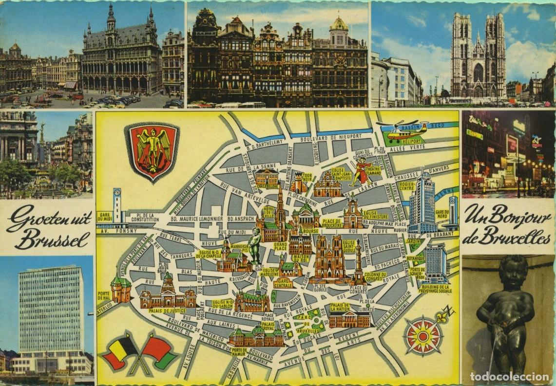 Postales: N&ordm; 922/44-Recuerdo de Bruselas. B&eacute;lgica. Diversos aspectos. Sin circular. ED. KRUGER