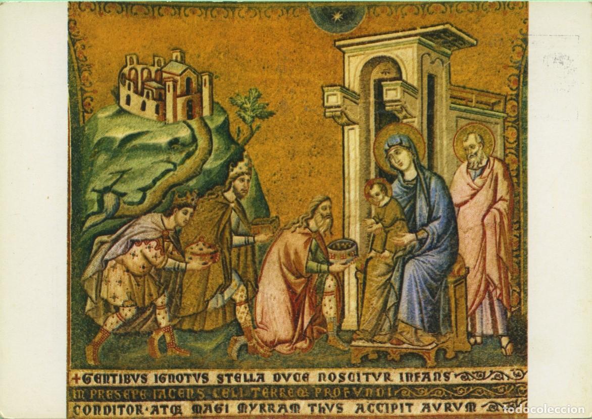 Postales: N&ordm; 86-ROMA. Italia. P. Cavallin. L'Epifania. Mosaico in s. Maria in Trastevere. EDIZIONI ERNESTO RIC