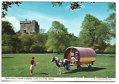 Postales: HORSE-DRAW CARAVAN AT BLARNEY CASTLE, CO.CORK.- IRELAND