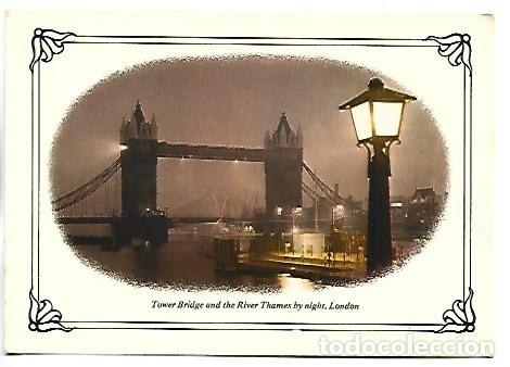 Postales: TOWER BRIDGE AND THE RIVER THAMESBY NIGHT.- LONDON / INGLATERRA